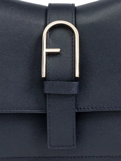 Furla Flow Medium Top Handle Bag In Black
