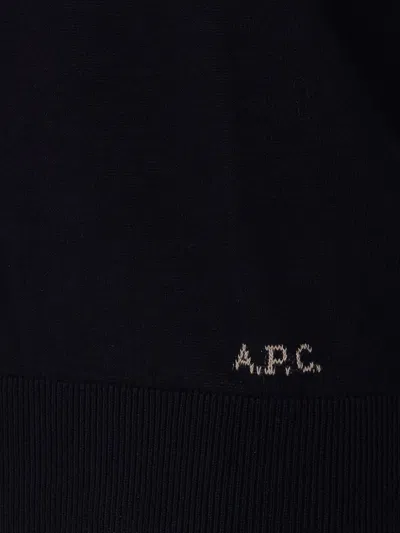 A.p.c. Embroidered Sweater In Blue