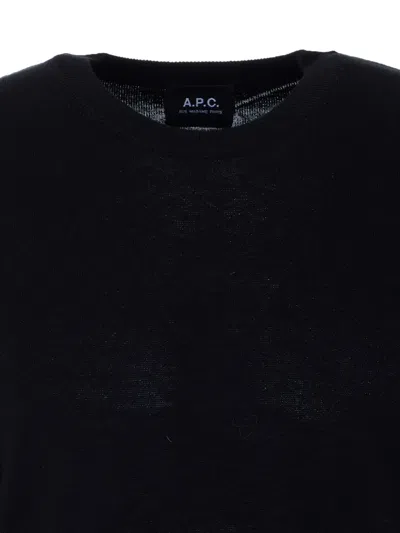 A.p.c. Embroidered Sweater In Blue