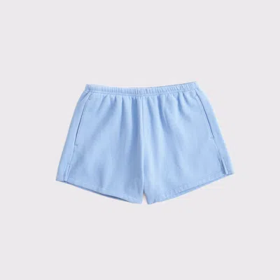Abercrombie & Fitch High Rise Sunday Mini Short In Blue