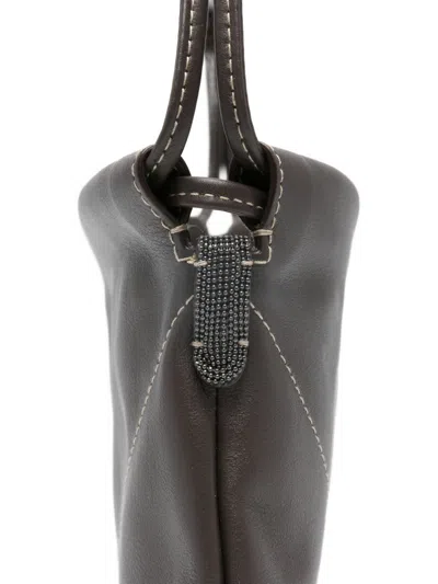 Brunello Cucinelli Shoulder Bag Soft Structure Adjustable Strap In Brown