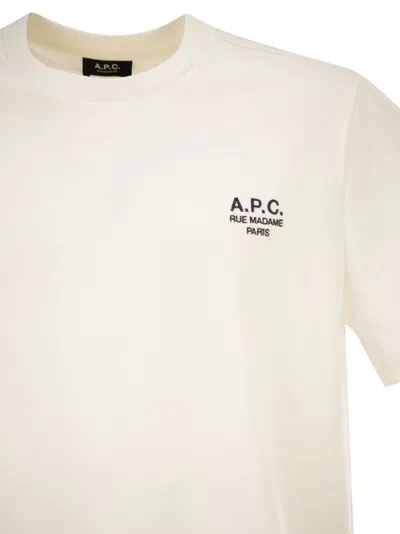 A.p.c. Rue Madame Organic Cotton Jersey T Shirt In White