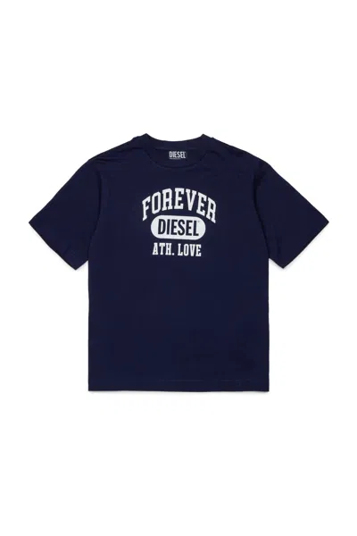 Diesel T-shirt With Logo In Blue