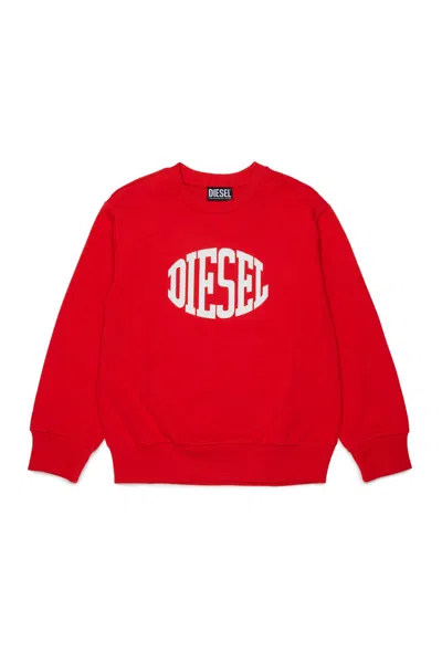 Diesel Crewneck Sweatshirt With Logo In Red