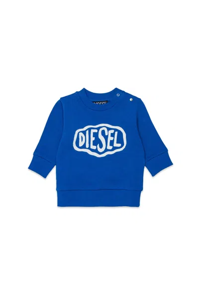 Diesel Crewneck Sweatshirt With Logo In Blue