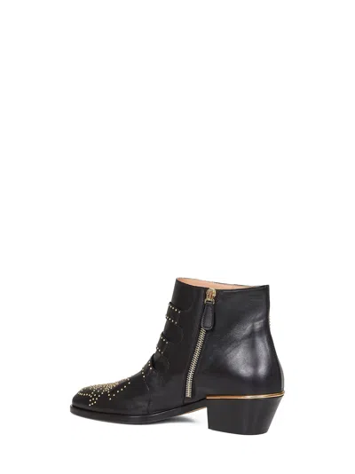 Chloé Chloe Women Embellished Nappa Leather Susanna Ankle Boots In Black