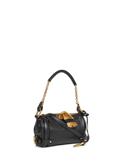 Chloé Chloe Women Black Leather Small Paddington Shoulder Bag In Multi