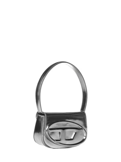 Diesel Luxurious Leather Shoulder Bag 1dr In Black