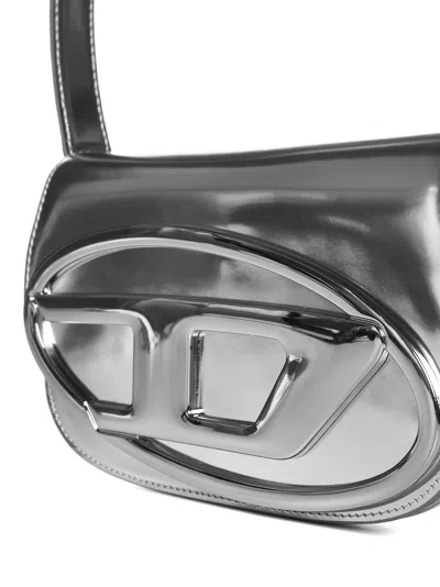 Diesel Luxurious Leather Shoulder Bag 1dr In Black