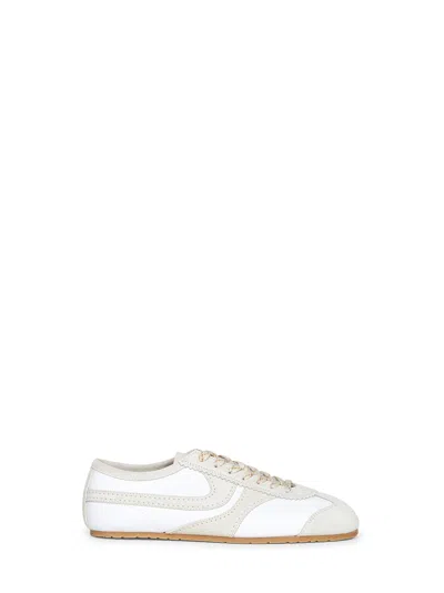 Dries Van Noten Leather Sneakers Low Profile Suede Panels Rubber Sole In Animal Print