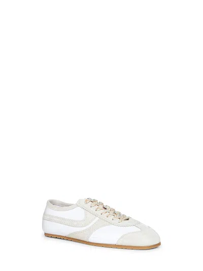 Dries Van Noten Leather Sneakers Low Profile Suede Panels Rubber Sole In Animal Print