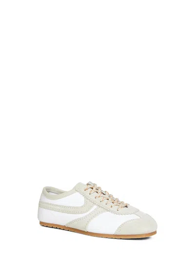 Dries Van Noten Leather Sneakers Low Profile Suede Panels Rubber Sole In Multi