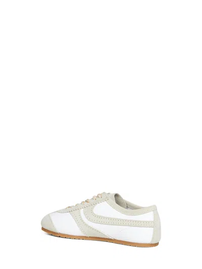 Dries Van Noten Leather Sneakers Low Profile Suede Panels Rubber Sole In Multi