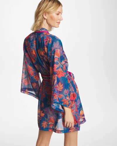 Chico's Miraclesuit Decoupage Kimono In Multi