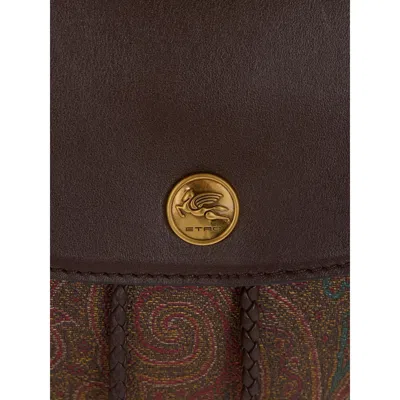 Etro Brown Essential Small Backpack In Brown