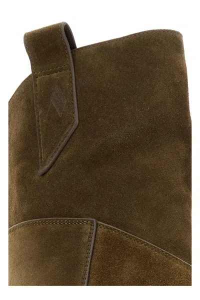 Attico Robin Passeggiata Suede Knee-high Boots In Brown