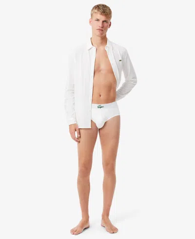 Lacoste Men's Regular-fit Briefs, 3-pack In Multi
