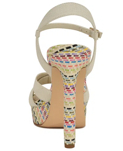 Nine West Windee Ankle Strap Platform Sandal In White