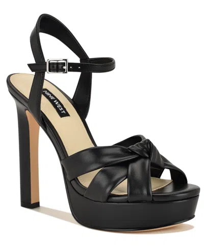 Nine West Windee Ankle Strap Platform Sandal In Black