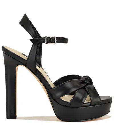 Nine West Windee Ankle Strap Platform Sandal In Black