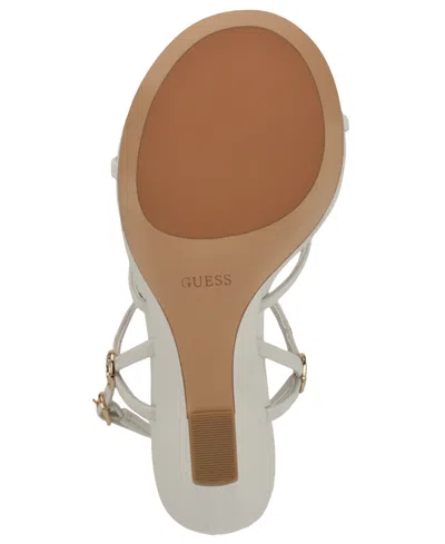 Guess Devve Slingback Wedge Sandal In White