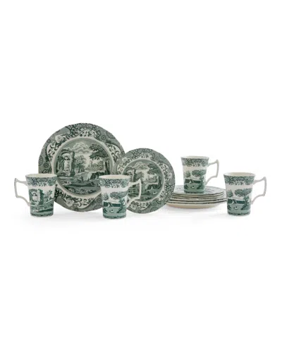 Spode Green Italian 12pc Dinnerware Set In Green