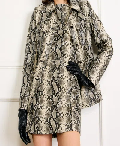 Line & Dot Python Jacket In Multi