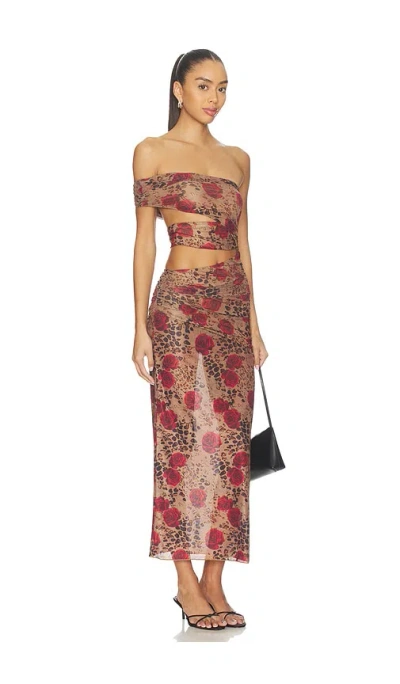 Superdown Kai Maxi Dress In Multi