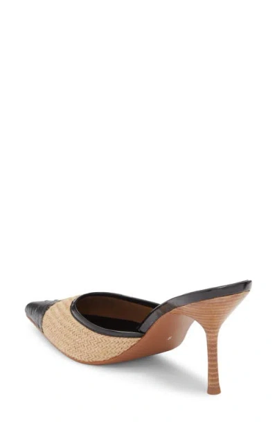 Jeffrey Campbell Parse Pointed Cap Toe Mule In Black