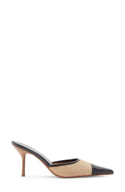 Jeffrey Campbell Parse Pointed Cap Toe Mule In Black