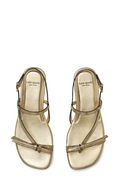 Kate Spade New York Loop Metallic Ankle Strap Sandal In Gold