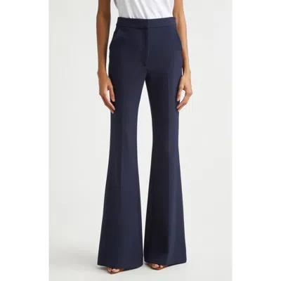 Veronica Beard Arden High Waist Flare Leg Pants In Blue