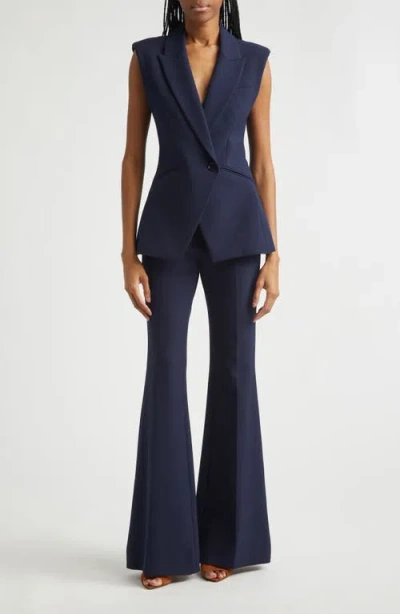 Veronica Beard Arden High Waist Flare Leg Pants In Blue