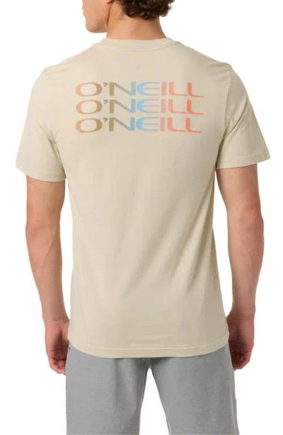 O'neill Classic Fit Triple Stack Graphic T-shirt In Neutral