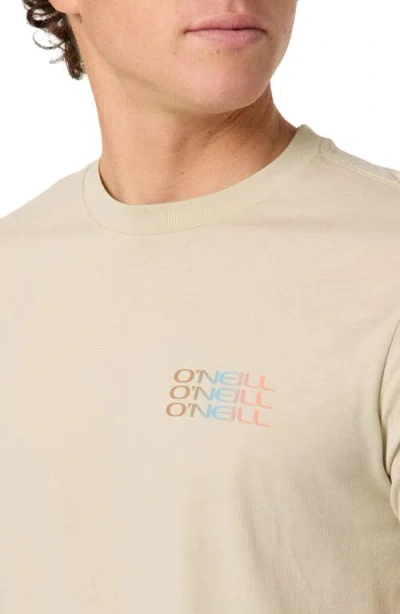 O'neill Classic Fit Triple Stack Graphic T-shirt In Neutral