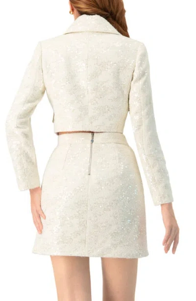 Ivonne Short Sequin Jacket In White