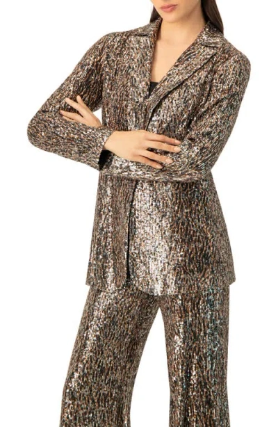 Ivonne Sequin Blazer In Multi