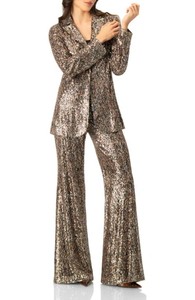 Ivonne Sequin Blazer In Multi