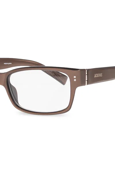 Jacquemus Full Frame Plain Mirror In Brown