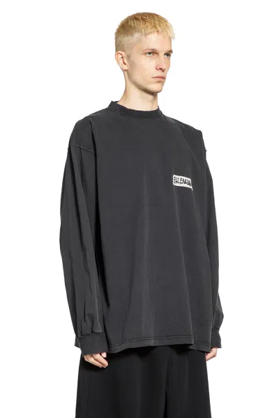 Balenciaga Oversized Logo-print Cotton-jersey T-shirt In Black