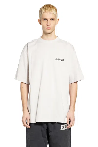 Balenciaga Oversized Logo-print Cotton-jersey T-shirt In White