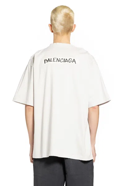 Balenciaga Oversized Logo-print Cotton-jersey T-shirt In White