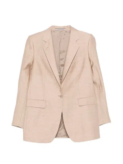Tagliatore Button Front Jacket In Nude