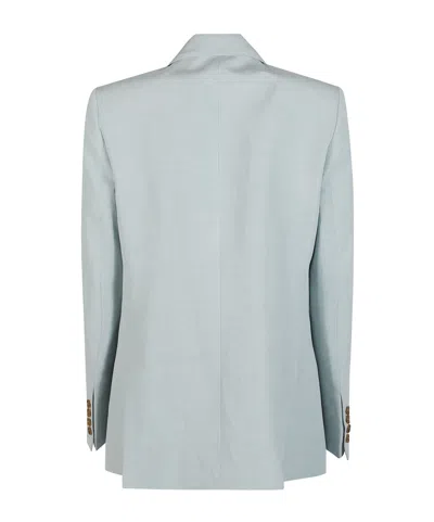 Blazé Milano Double Breasted Structured Shoulder Tailored Jacket In Blue