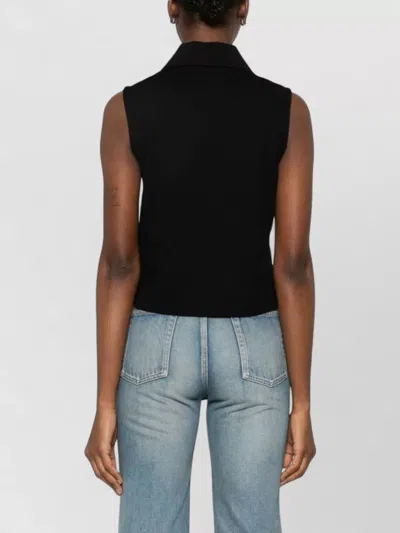 Saint Laurent Cassandre Polo Shirt In Cotton Piqu In Black