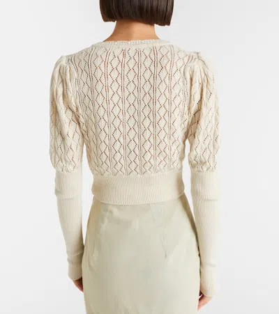 Vivienne Westwood Embroidered-logo Crop-length Cardigan In White