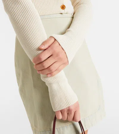 Vivienne Westwood Embroidered-logo Crop-length Cardigan In White