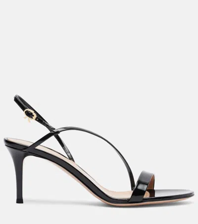 Gianvito Rossi Manhattan 70 Leather Sandals In Black