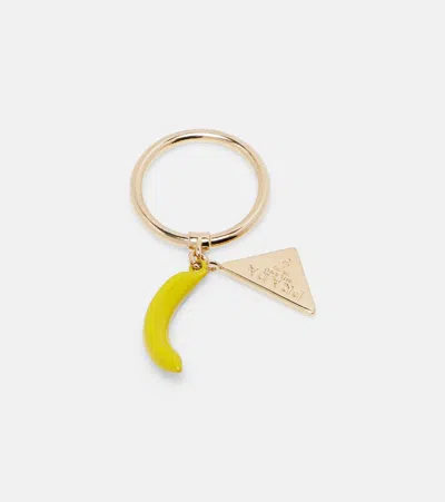 Prada Logo Ring In Gold