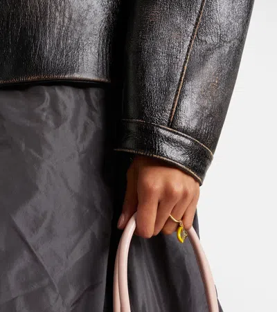 Prada Logo Ring In Gold